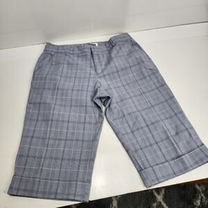 Dockers Collection Ideal Fit Cuffed Bermuda Shorts Capri's Women's Size 14